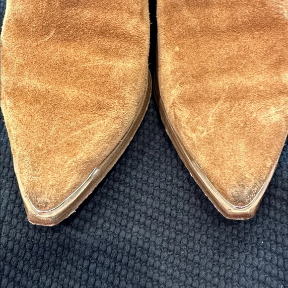 Marc Fisher Tan Suede Ankle Booties - Picture 2 of 6